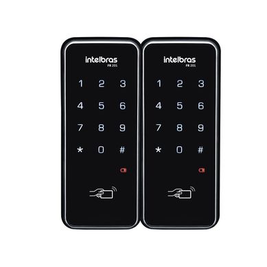 Combo com 2 Fechaduras Digitais Sobrepor para Porta de Madeira FR 201 Preto