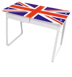 Escrivaninha de Vidro Inglaterra 76x105cm Branco