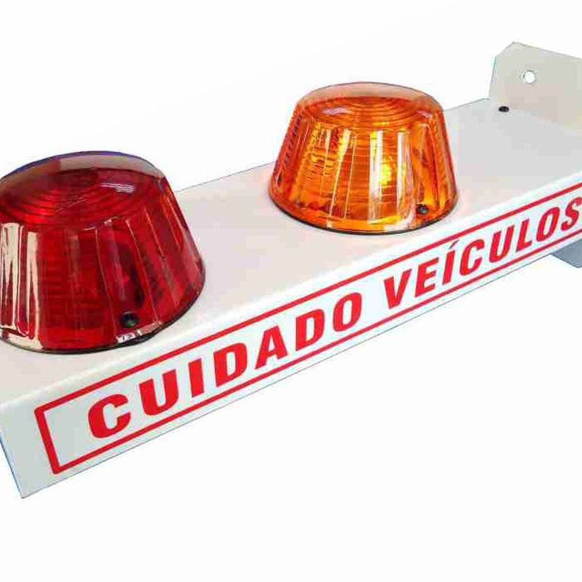 Sinalizador de Garagem com LED e BIP Sonoro 30x1,8x9cm Âmbar e Vermelho, marca DNI - Foto Principal