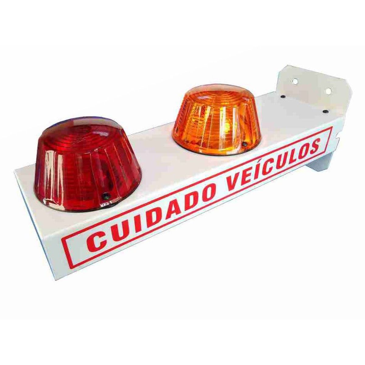 Sinalizador de Garagem com LED e BIP Sonoro 30x1,8x9cm Âmbar e Vermelho, marca DNI - Foto Principal