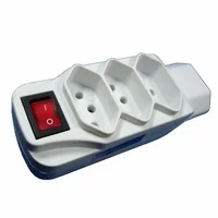 Pino Multiplicador Com Interruptor 3 Pinos 2P+T 10A 4 Tomadas