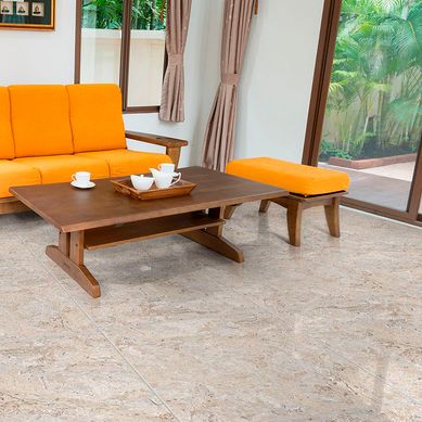 Piso Cermico Esmaltado Malta 61x61cm Bege Formigres