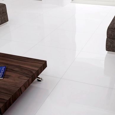 Porcelanato Esmaltado Polido Croma 90x90cm Caixa 1,54m Branco
