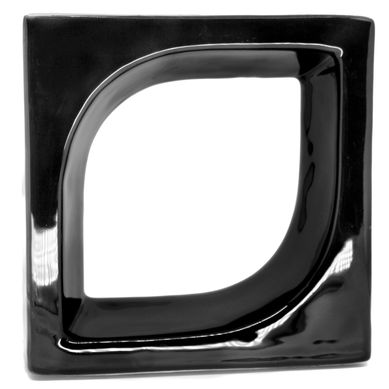 Cogob Vazado Ptala Esmaltado Preto 20x20x8cm