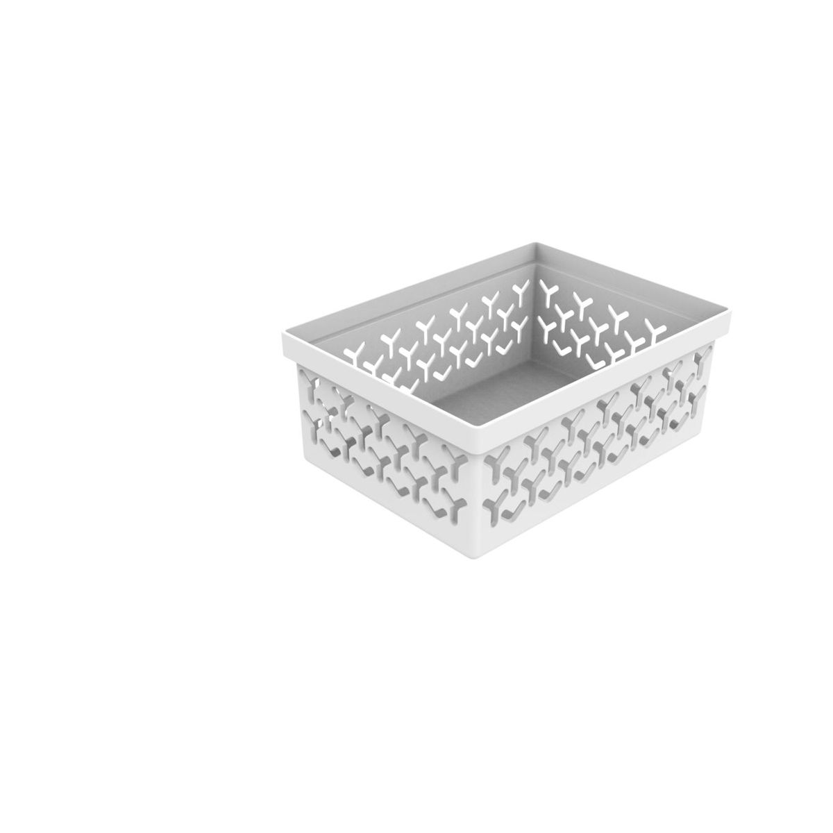 Cesto Organizador P 8,7x15,5x21,4cm Branco, marca Crippa - Foto 2