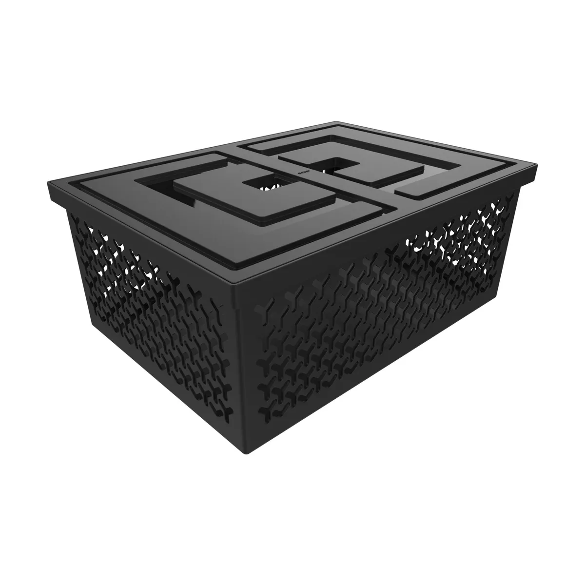 Cesto Organizador com Tampa 18,2x32,7x45,2cm Preto, marca Crippa - Foto Principal