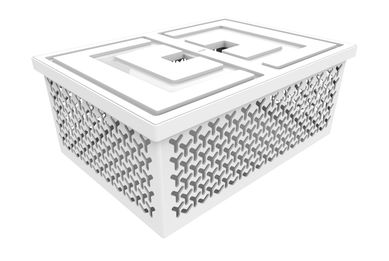 Cesto Organizador com Tampa 18,2x32,7x45,2cm Branco