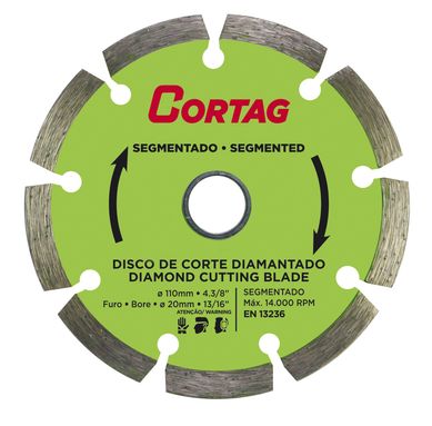 Disco Diamantado Segmentado 110mm Verde