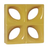 Tijolo Vazado Esmaltado Folha 24,5x24,5cm Amarelo Girassol