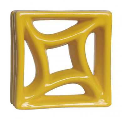 Tijolo Vazado Esmaltado Estrela do Mar 18,5x19,5cm Amarelo Girassol