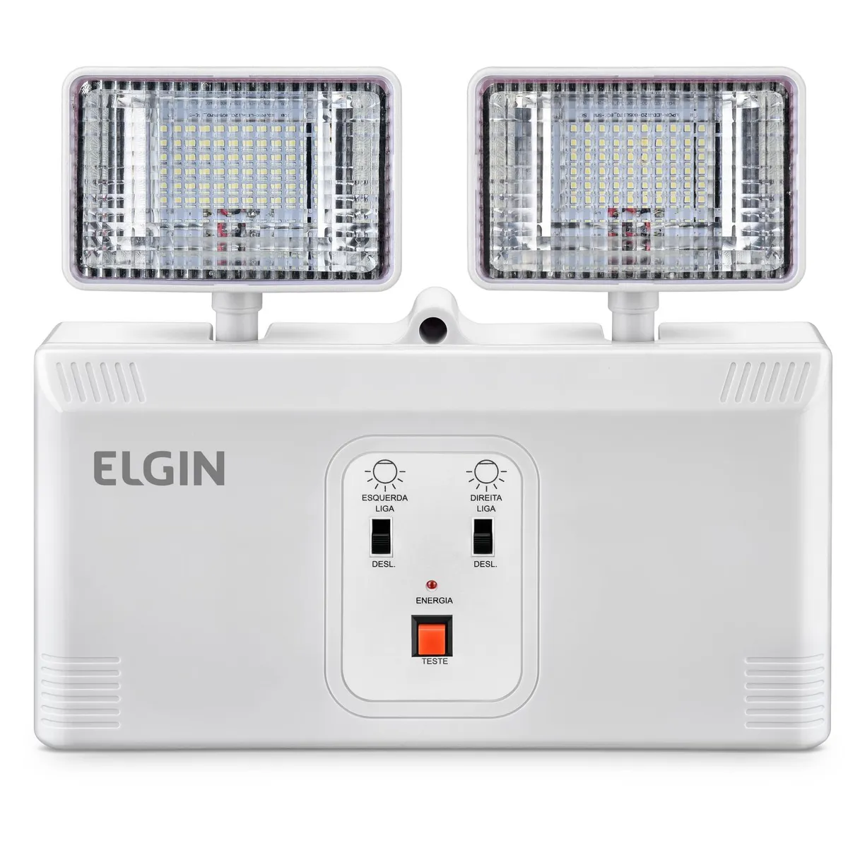 Luminária de Emergência 8W 2000 Lumens Bivolt Branco, marca Elgin - Foto Principal