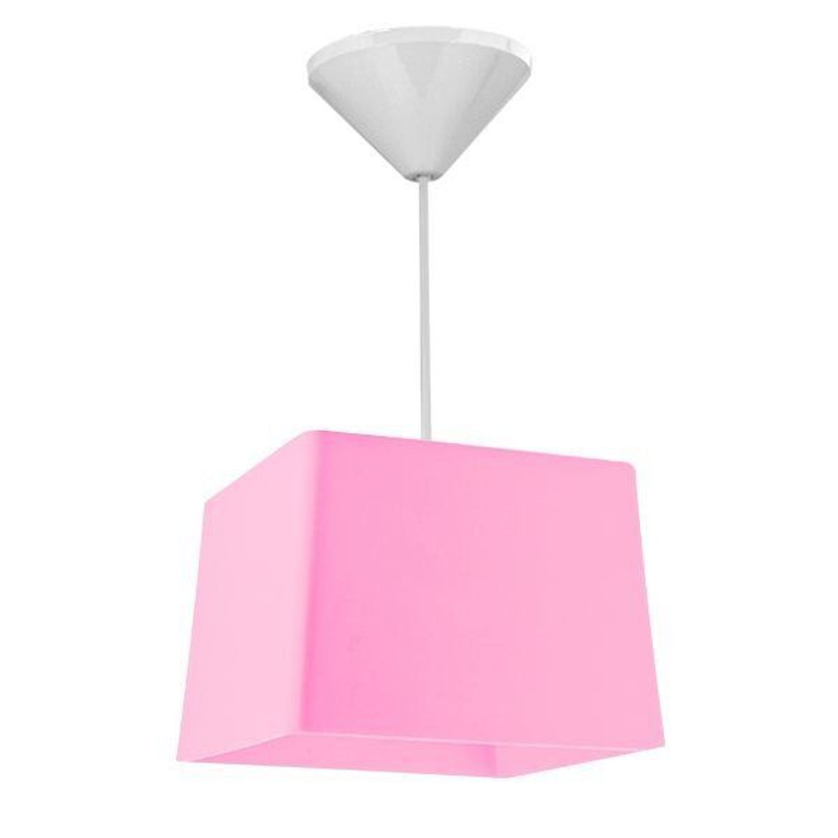 Luminária de Teto Quadrada Rosa, marca Voltaggio - Foto Principal