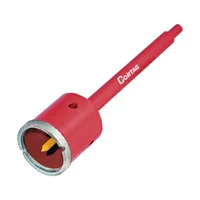 Serra Copo Alvenaria Haste e Pino 30mm Vermelho