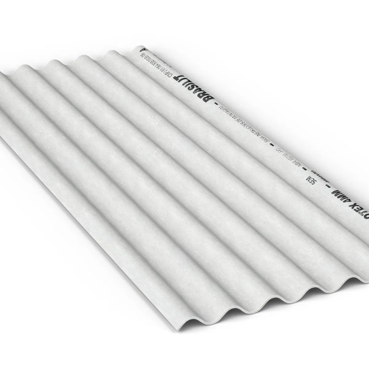 Telha de Fibrocimento Ondulada 244cmx50cmx4mm CRFS Cinza, marca Brasilit - Foto Principal