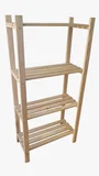 Estante de Madeira Natural 66x30x140cm Escada Segurança