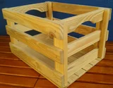 Caixote de Madeira Pinus 29x24x42cm Natural