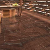 Porcelanato Polido Montalcino 52,7x105cm Caixa 1,70m² Retificado Marrom