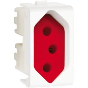 mdulo Tomada 20A Lunare Vermelho Bivolt