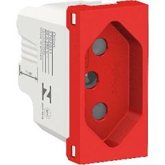 módulo Tomada 20A Orion Vermelho Bivolt