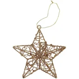 Enfeite Estrela Brilho 11cm Dourada