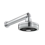 Chuveiro Parede Acquaplus com Entrada Ar e Tubo Cromado Metal
