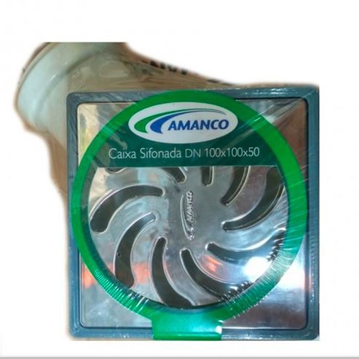 Caixa Sifonada Quadrada Grelha Cromado 100X100X50Mm, marca Amanco - Foto Principal