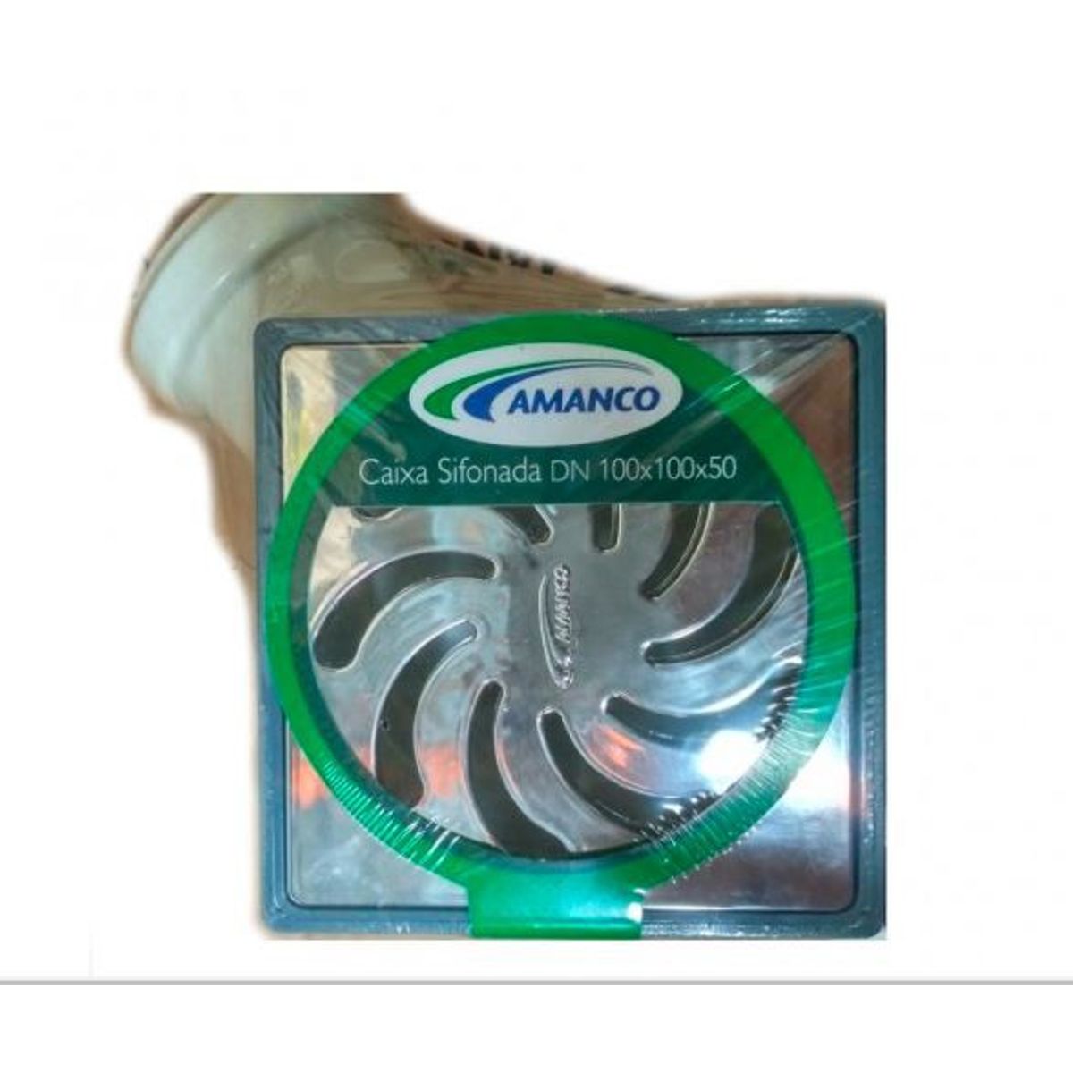 Caixa Sifonada Quadrada Grelha Cromado 100X100X50Mm, marca Amanco - Foto Principal