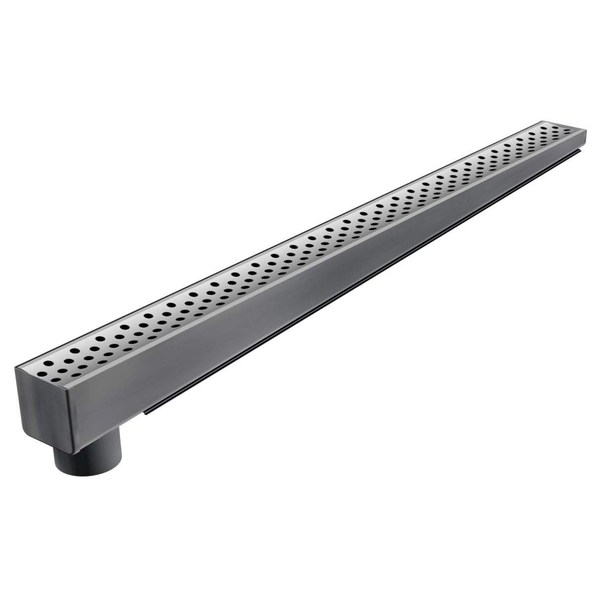 Ralo Linear Leve Grelha Saída Por Baixo Na Ponta Alumínio Anodizado 4,5X80Cm, marca Aminox - Foto Principal