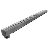 Ralo Linear Leve Grelha Saída Por Baixo Na Ponta Alumínio Anodizado 4,5X200Cm Aminox
