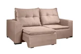 Sofa Signo Sue Print 180x110cm/153x10cm Bege Escuro