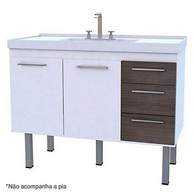 Gabinete de Cozinha Hamal 114x53cm Branco e Munique