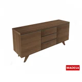 Balcao Buffet Rustico 74x160x45cm 2 Portas 3 Gavetas