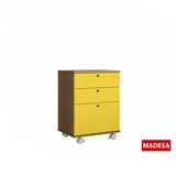 Gaveteiro Geo Madeira Rustico 38x65x48cm 3 Gavetas