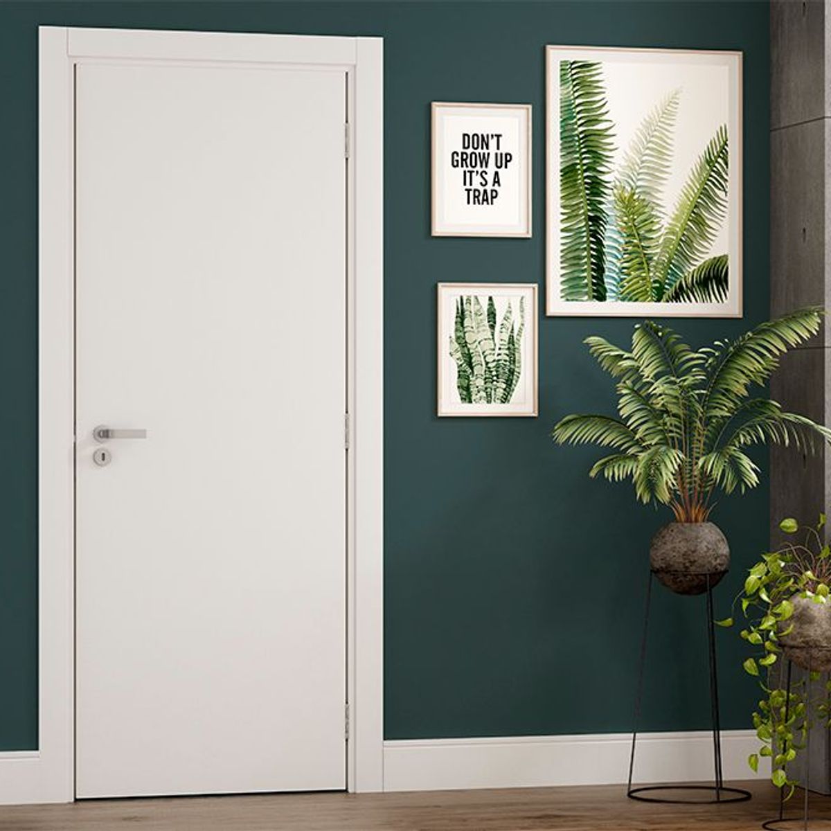 Folha de Porta Lisa Madeira Solida Branco UV Acabado 210x82x3,5cm Standard Vert, marca Vert - Foto 2