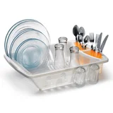 Escorredor Pratos Compacto Rattan 33,4x22,6cm Branco Nitron
