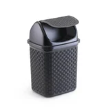Lixeira de Pia Basculante Rattan 18,9x15,9cm Preto