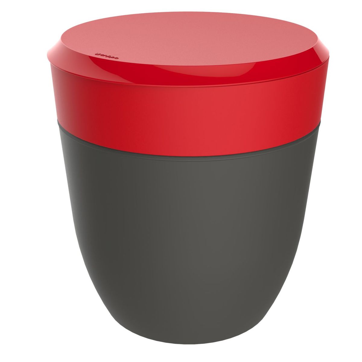 Lixeira 2,5 Litros 16,5x16,5x18cm Cinza e Vermelho, marca Crippa - Foto Principal