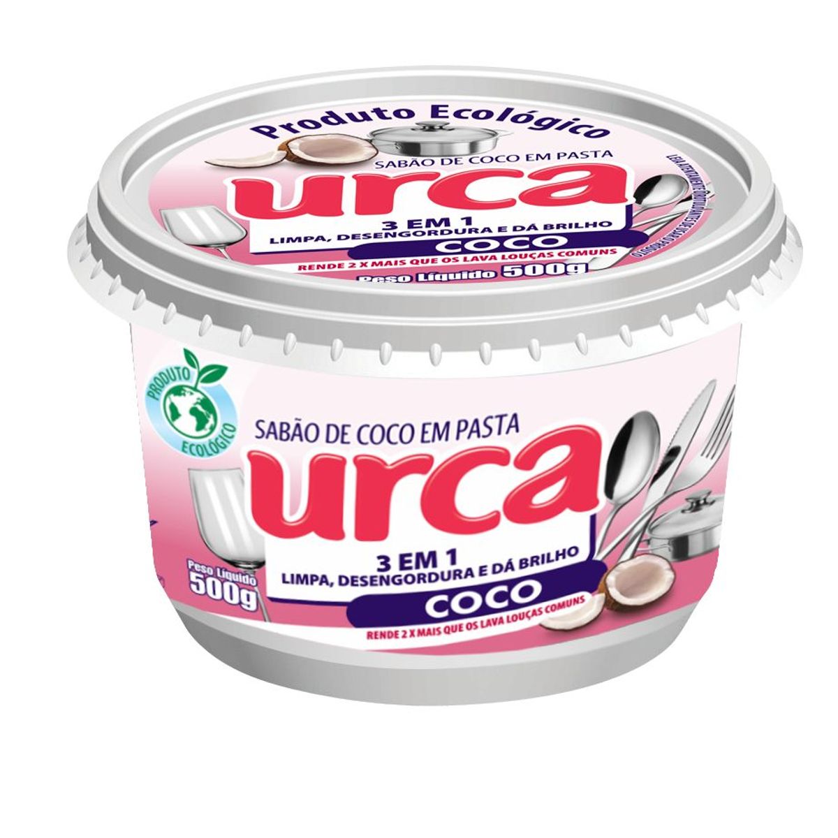 Sabão em Pasta Coco Urca 3 em 1, marca Urca - Foto Principal
