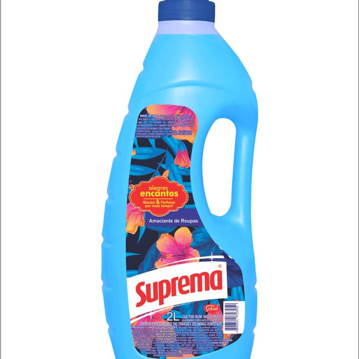Amaciante de Roupas Alegres Enquantos 2L, marca Suprema - Foto Principal