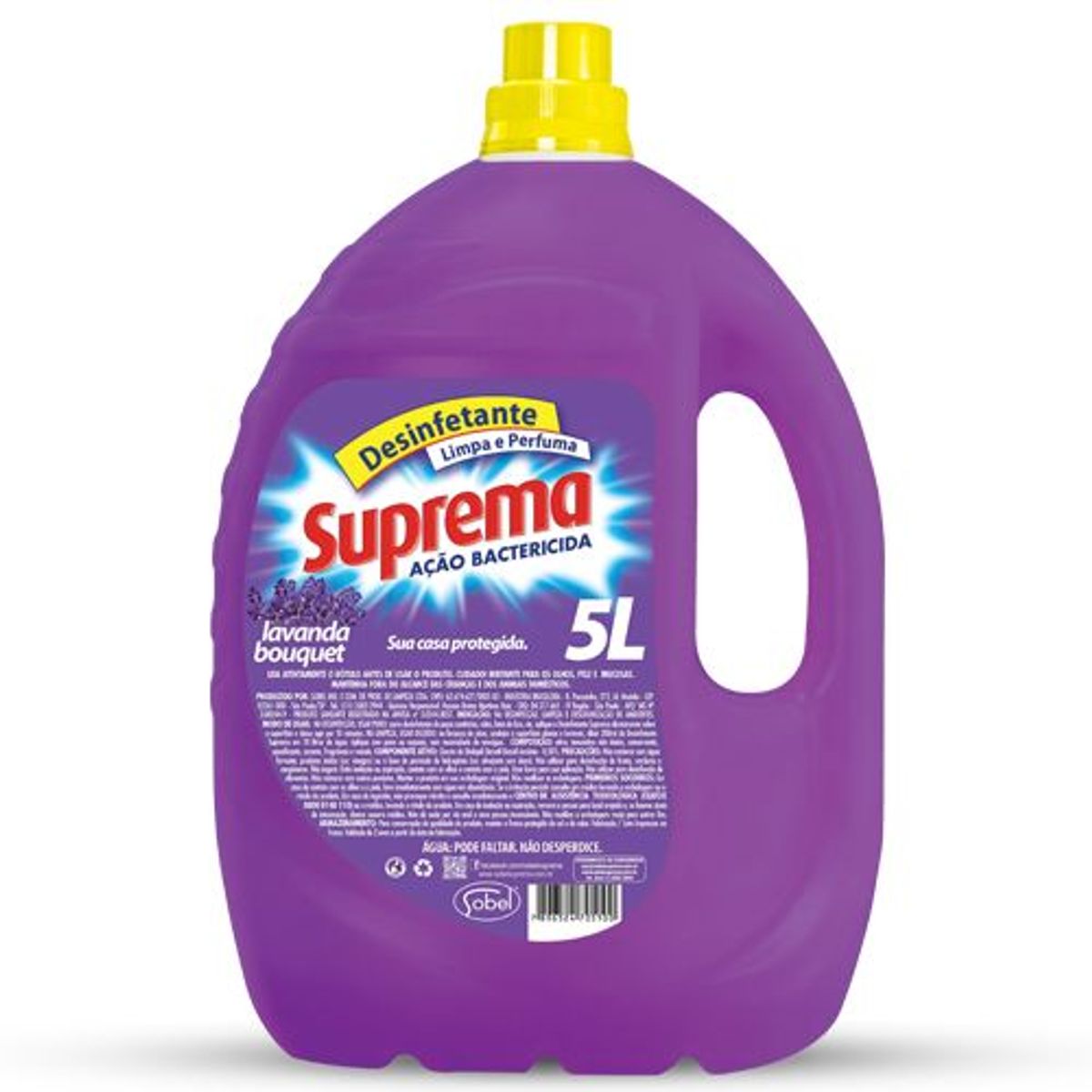 Desinfetante Ação Bactericida Lavanda Bouquet 5L Lilás, marca Suprema - Foto Principal