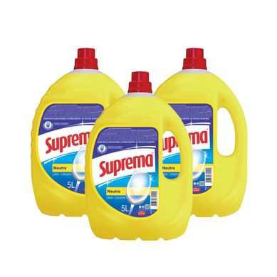 Kit com 3 Detergentes Lquido Neutro 5l Suprema
