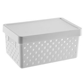 Cesto Organizador com Tampa Quadratta Branco 