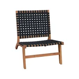 Cadeira de Madeira para Varanda 79x66x79cm Marrom e Preto