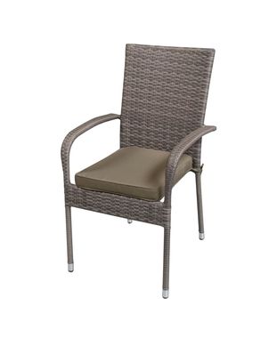Cadeira Porto Rattan de Alumnio PE Marrom