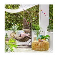 Cadeira Suspensa Egg com Suporte Marrom