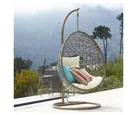 Cadeira Pendente Egg de Ratan PE Marrom Just Home Collection