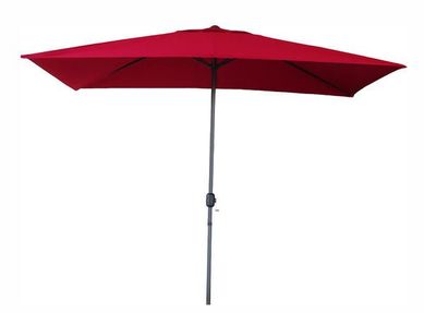 Ombrelone Central com Manivela 3x2m Vermelho