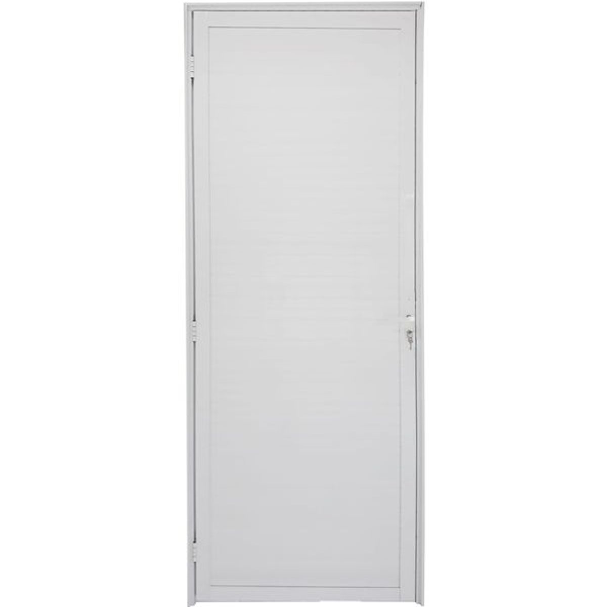 Porta Lambri Fechadura Alumínio Branco Esquerda 210x80x4,8cm Malta, marca Prado - Foto Principal