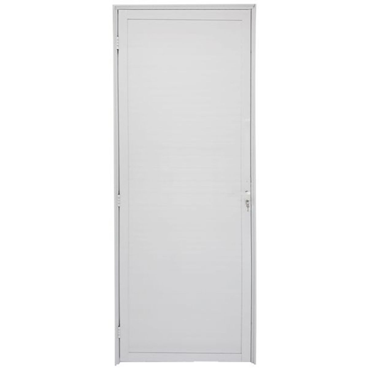 Porta Lambri Fechadura Alumínio Branco Esquerda 210x80x4,8cm Malta, marca Prado - Foto Principal