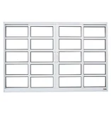 Janela de Correr com Travessa Alumínio Branco 4 Folhas Móveis 100x120x5,9cm Boldie